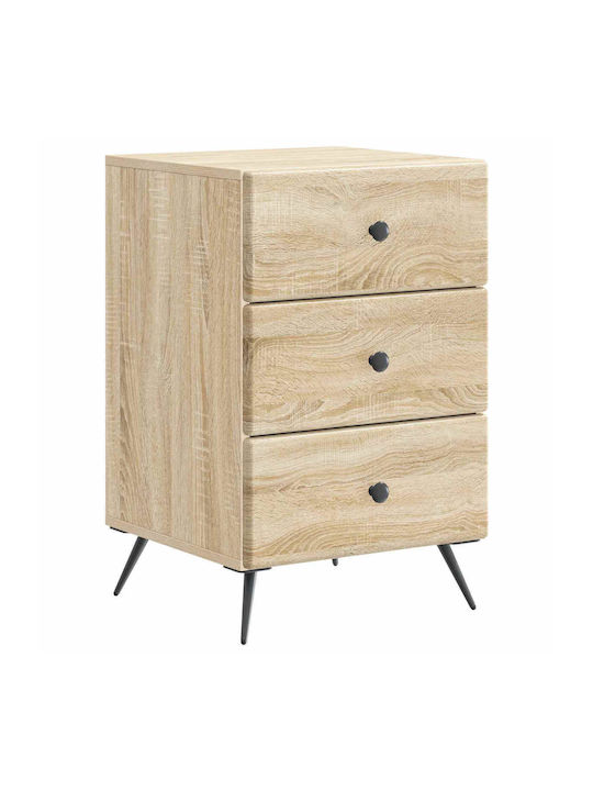 Κομοδίνο Ξύλινο Μπεζ 43x41x66.5cm