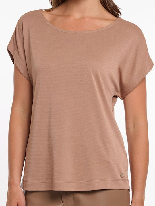 Rino&Pelle Women's Beige T-shirt