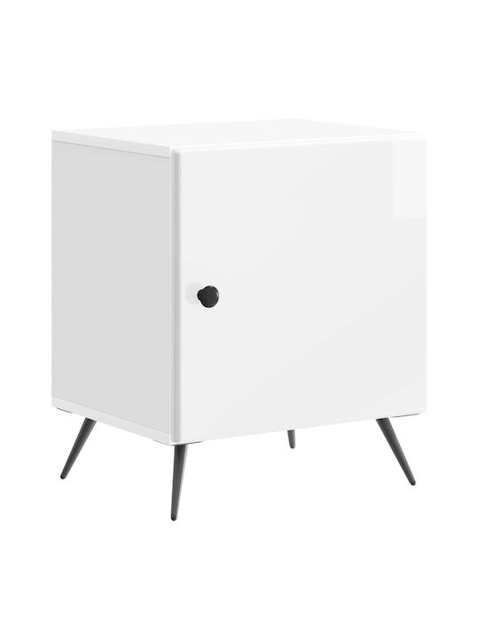 Wooden White Bedside Table 43x34.5x50cm