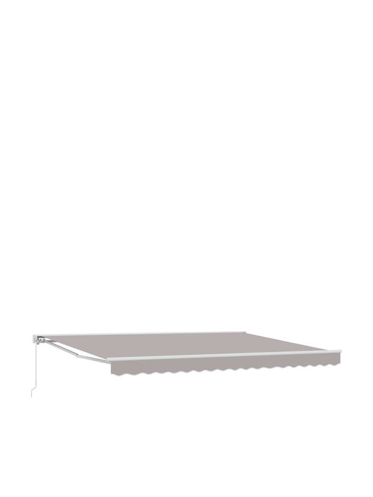vidaXL Terrasse Markise mit LEDs Grau 4x3.5m