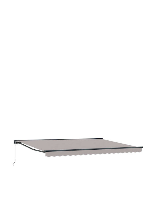 vidaXL Terrasse Markise mit LEDs Grau 4x3.5m