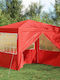 vidaXL Foldable Garden Red Gazebo 2.5x2.5m