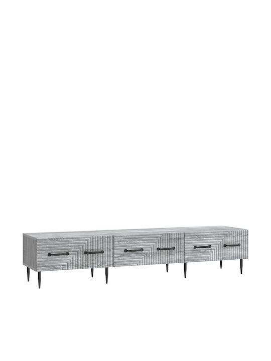 vidaXL TV-Ständer Grau M147xP34.5xH30cm