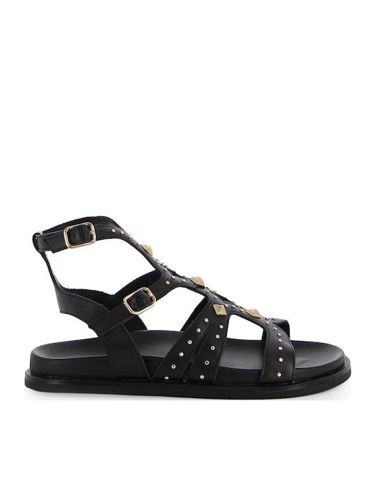Alpe Alpe Damen Flache Sandalen Schwarz