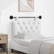 vidaXL Fabric Bed Headboard Cushion White 100x55cm