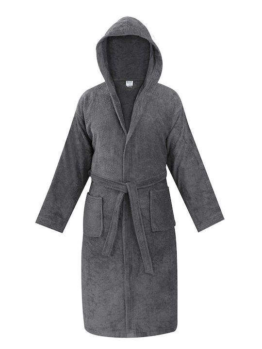 Madi Olia Μπουρνούζι με Κουκούλα Anthracite 440gr/m²