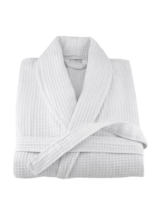 Blanc de Blanc Halat de Baie cu Guler în Culoare Albă 280gr/m²