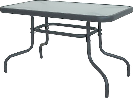 Metallischer Garten- und Terrassentisch Vulcan 110x60x70cm