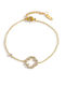 Women's Bracelet Made of Gold Plated Stainless Steel with Zircon