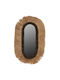 HomeMarkt Wall Mirror Oval with Beige Rattan Frame 90x55cm