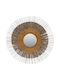 HomeMarkt Mendong Grass Wall Mirror with Beige Frame Diameter 105cm