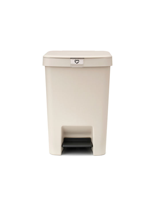 Brabantia Stepup Κάδος Απορριμμάτων Πλαστικός Μπεζ 25lt