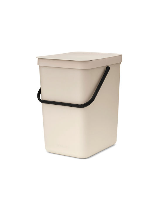 Brabantia Sort&go Plastic Waste Bin Beige 25lt