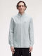 Long Sleeve Cotton Shirt In Regular Fit Striped White