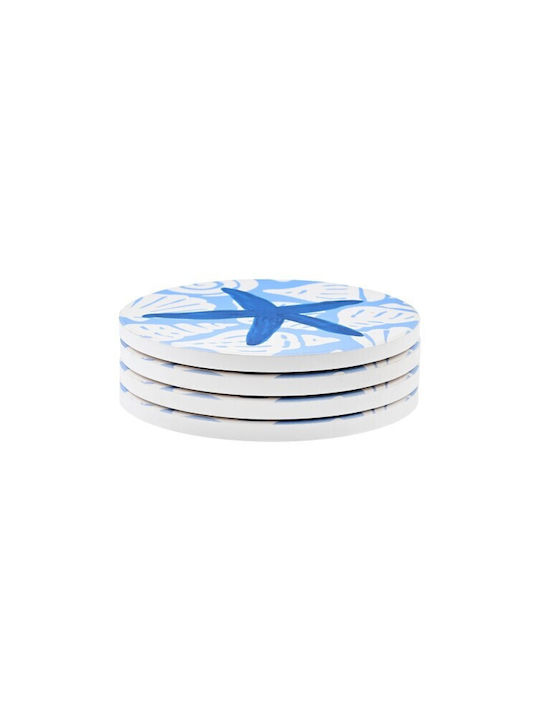 Estia Shell Shore Untersetzer Keramik mit Gestell 10,3x10,3cm 4 Stück Estia Shell Shore Untersetzer Keramik mit Gestell 10,3x10,3cm 4 Stück