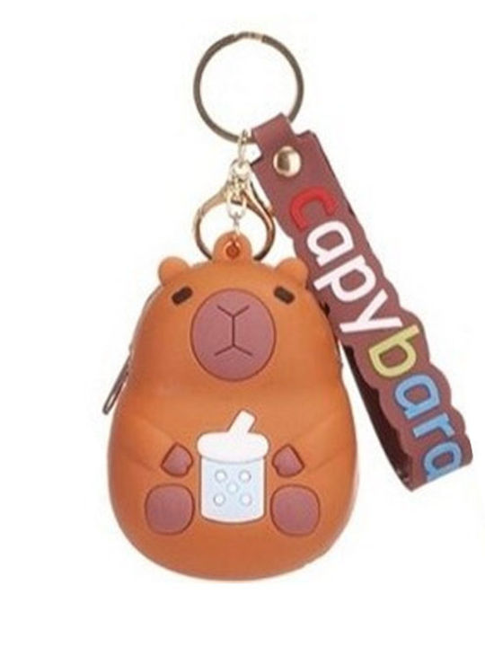 Portofel Breloc Pvc Charm Capybara Boba Tea Capybara 9cm