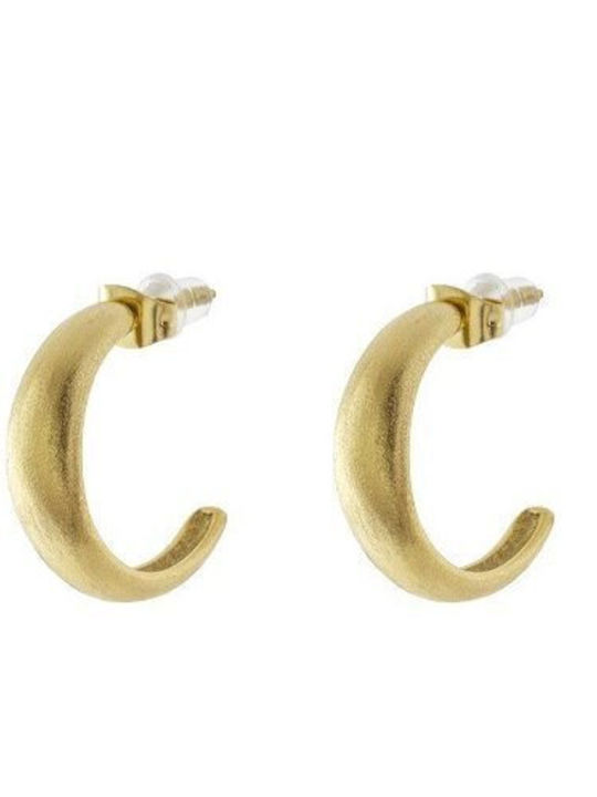 Loisir Earrings Hoops Steel Gold Plated