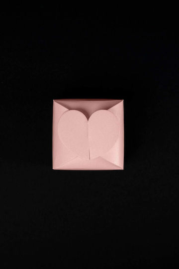 Small Dried Red Rose Pink Paper Box 6/4cm
