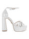 Damen Sandalen Weiß Leder