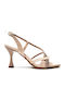 Fabric Sandals with Strass Pink 7705 Nude