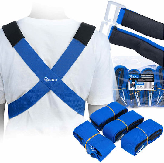 Geko G29795 Furniture Carrying Straps 2.9 Meters 270 Kg Clamps