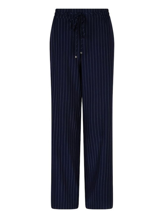 Red Button Women's Fabric Palazzo Pantaloons Fit Dark Blue