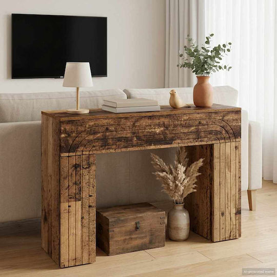 Wooden Console Table Brown L102xW35xH75cm