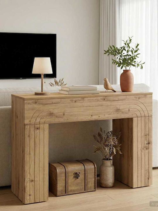 Wooden Console Oak L102xW35xH75cm