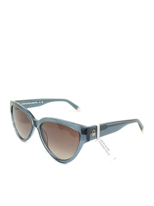 Benetton Unisex Sunglasses With Blue Frame And Brown Lens BE5094 901