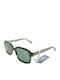 Pepe Jeans Pj7480 101 Unisex Sunglasses with Brown Horn-Rimmed Frame and Green Lens