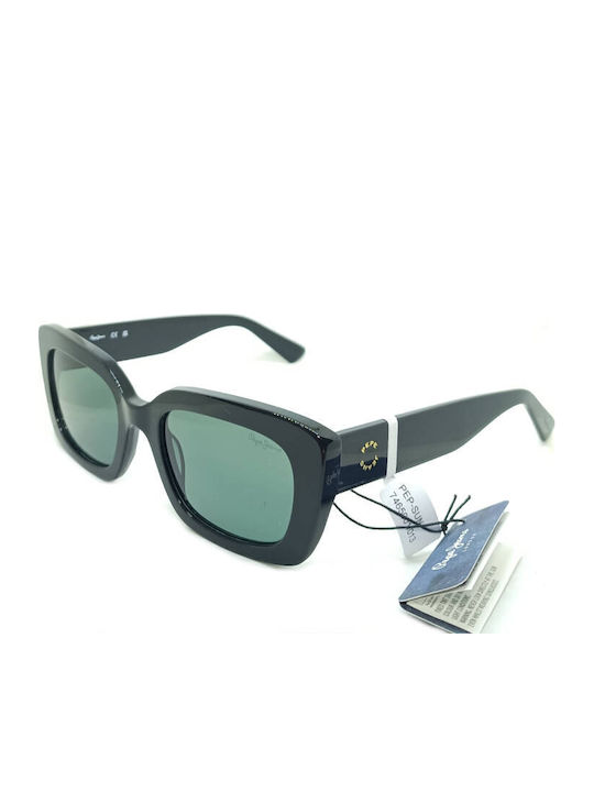 Pepe Jeans Pj7465 001 Women's Sunglasses with Black Frame and Green Lens PJ7465-001