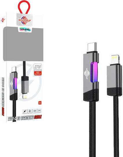 WisdomUp Cablu LED USB 2.0 USB-C Masculin - USB-C 27W