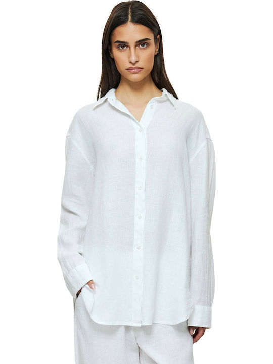 Dirty Laundry Long Sleeve Women's Shirt White