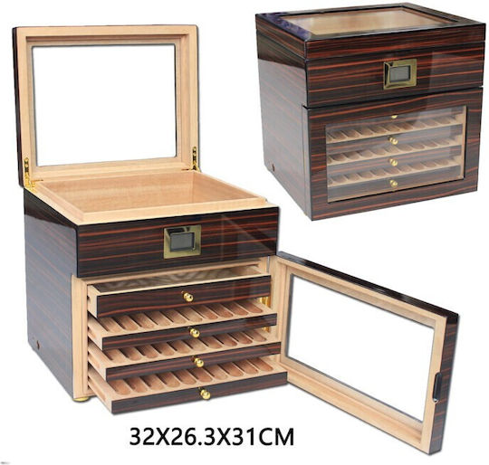 Sikarlan Ξύλινος Υγραντήρας Πούρων 32x26.4x31εκ.