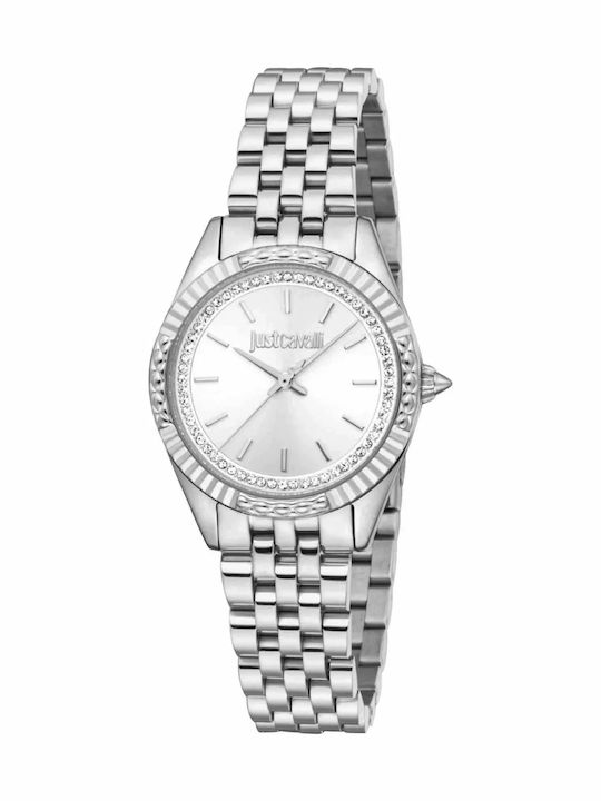 Just Cavalli Womens Watch Battery with Silver Metal Bracelet