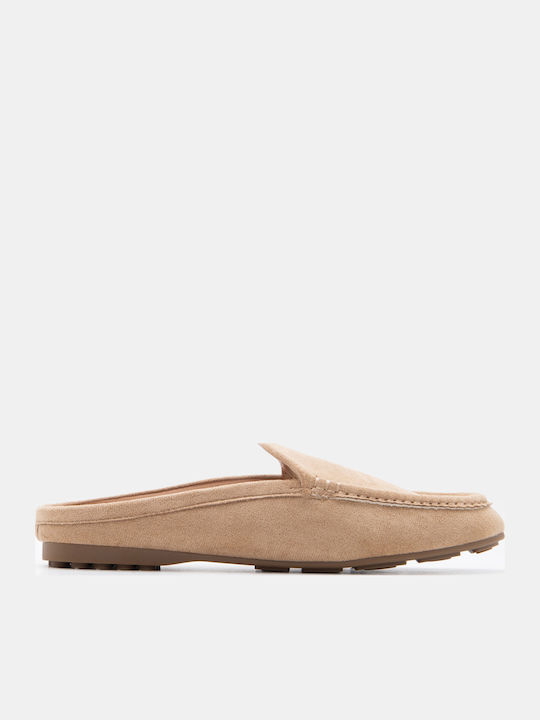 Luigi Flat Wildleder Damen Pantoletten in Beige...