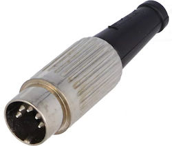 Connector Βύσμα Din Aρσενικό 5 Pin 180° Μεταλλικό