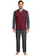Collection Winter Men's Pyjama Blouse Burgundy