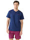 Noidinotte Sommer Herrenpyjama Baumwollene Blaue