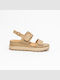 Sommer Damenplattformen Beige