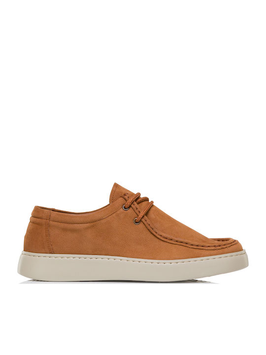 Leather Men's Moccasins in Tabac Brown Colour