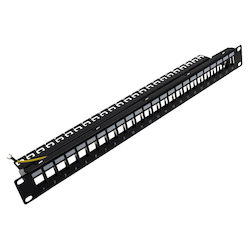 533187 Patch Panel Keystone 19'' 1U Up To 24 Ports RJ45 Cable Guide