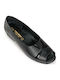 Deri Damen Anatomisch Flatforms Schwarz