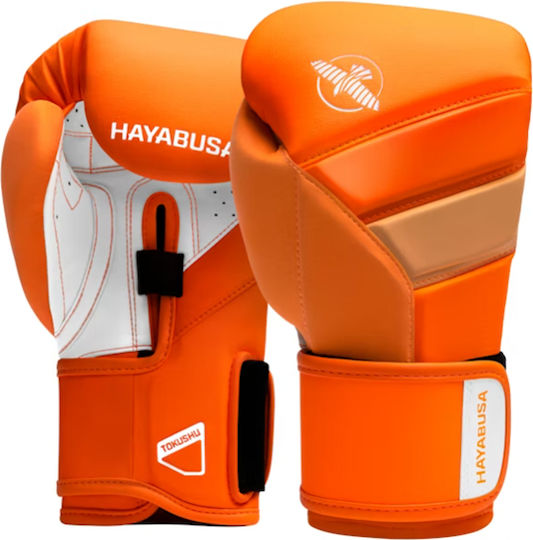 Hayabusa Leather Boxing Gloves for Competition Orange