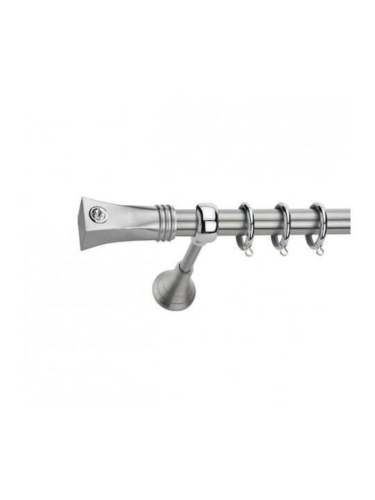 Best Bară Metalică Pentru Perdele B001 Simplă Φ20mm 160cm Argintie
