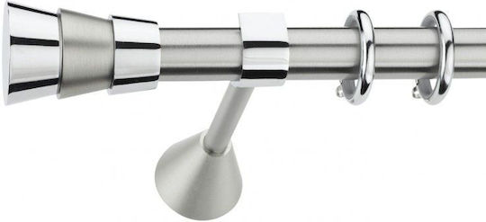 Best Метално Корнизно Тяло B019 Единично Ф20mm 160см Сребрист