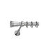 Best Bară Metalică Pentru Perdele B002 Dublă Cu Șină Φ20mm 160cm Argintie