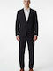 Summer Men's Groom's Suit with Slim Fit Black