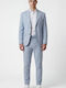 Summer Men's Groom's Suit with Slim Fit Blue