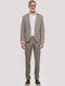 Herrenanzug mit Weste Slim Passform Grau